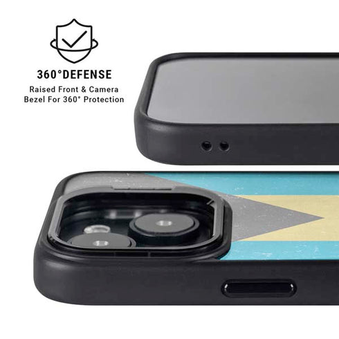 Bahamas Flag Distressed iPhone 13 Kickstand Case